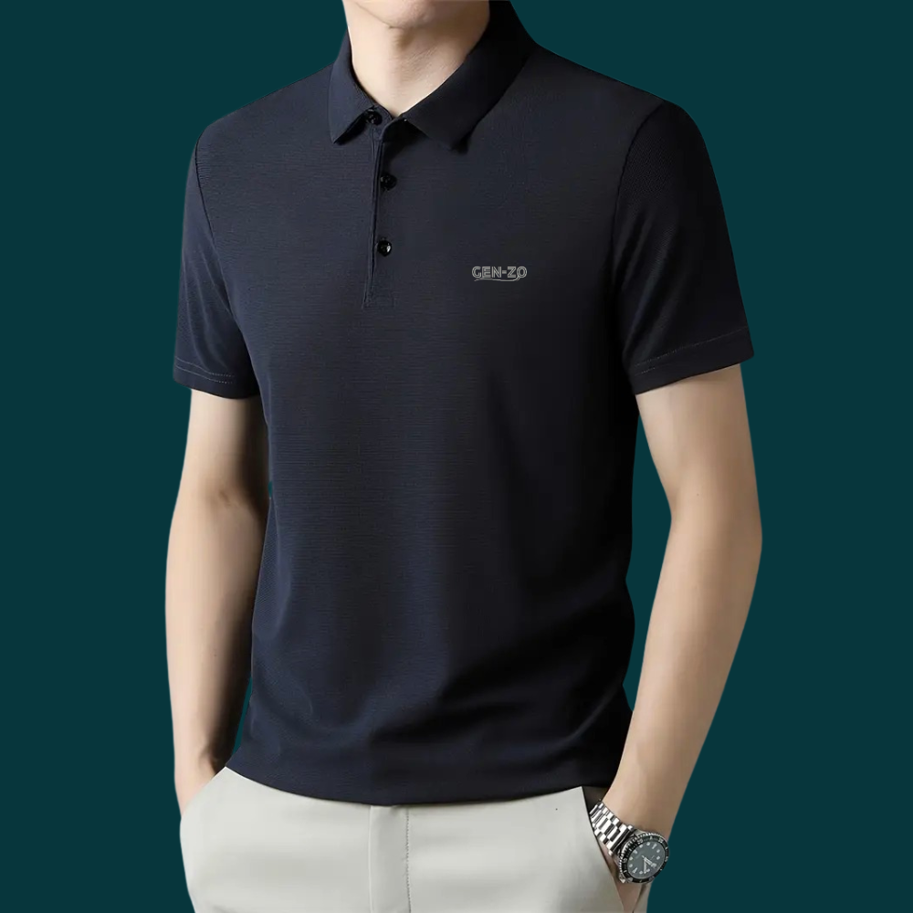 MEN'S FASHION BLACK COTTON POLO SHIRT