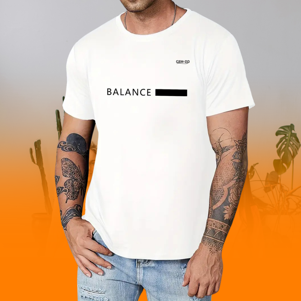 Casual Crew Neck T-Shirt, 100% Cotton Fabric