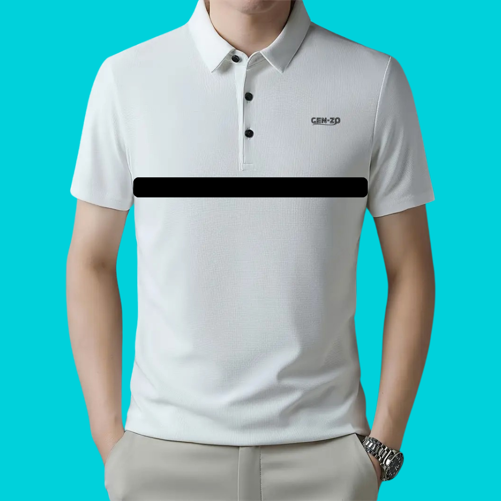 Men's Fashion Solid Short Sleeve Polo Shirt