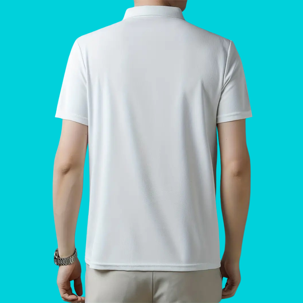 Men's Fashion Solid Short Sleeve Polo Shirt