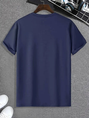 Fashion Casual Crew Neck T-Shirt, 100% Cotton